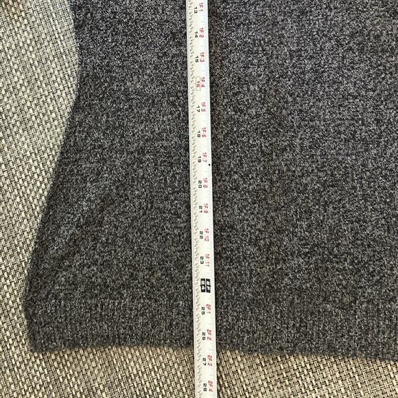 AQUA BLOOMINGDALE'S 100% Cashmere Black Beige Melange Knit Crew Neck Pullover S - Picture 5 of 5